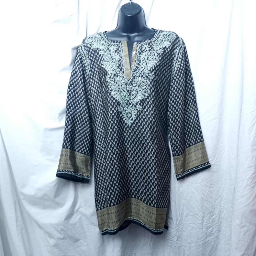 SEVYA HANDMADE Fair Trade Silk Blend Tunic/Top, Size Large